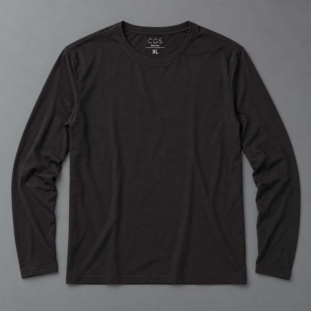 COS Long Sleeve T-Shirt Size XL Black